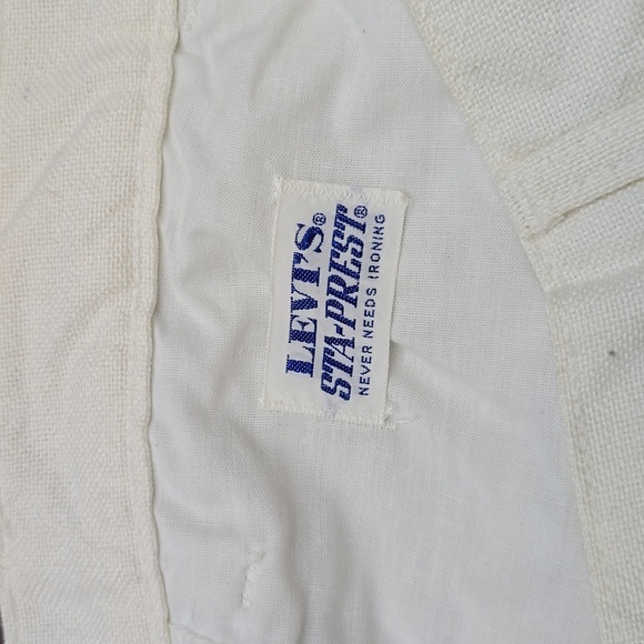 LEVI'S VINTAGE Men's Off White Pants Jeans Black Label 34 X 32 - Picture 6 of 9